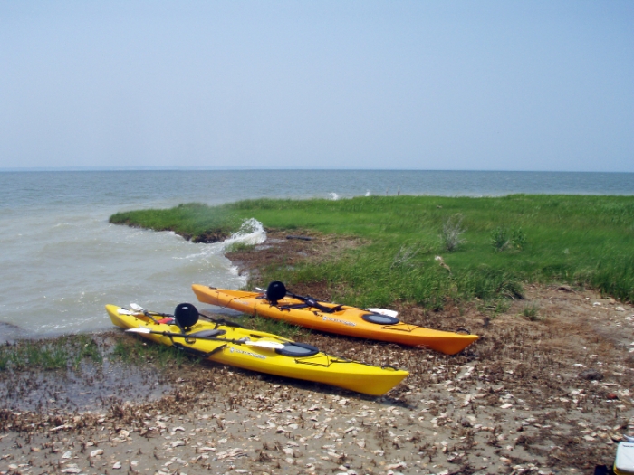 Ashore at the mouth of Chesapeake Bay